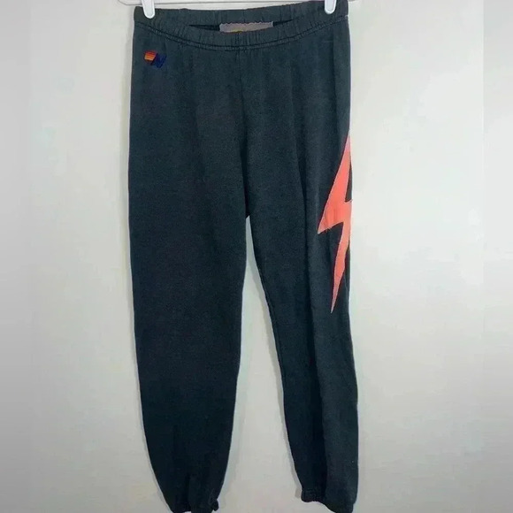 AVIATOR NATION STRIPPED JOGGERS MEDIUM - Picture 1 of 11